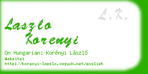 laszlo korenyi business card